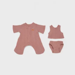 Dinkum Doll Pointelle Pyjama Set | Rose