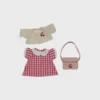 Dinkum Doll Cherry Gingham Outfit Set | Red