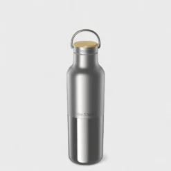 Klean Kanteen Rise Reflect Insulated 592ml | Brushed Steel & Bamboo