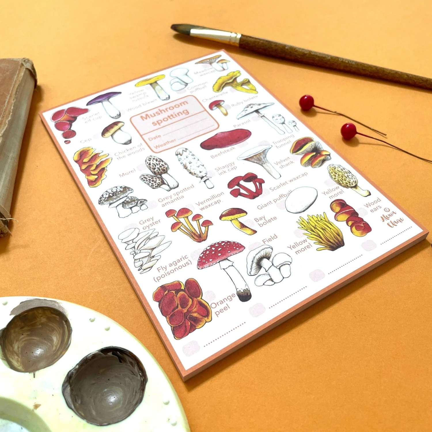 Mushrooms Wildlife Spotting Notepad 1 Mushrooms Wildlife Spotting Notepad