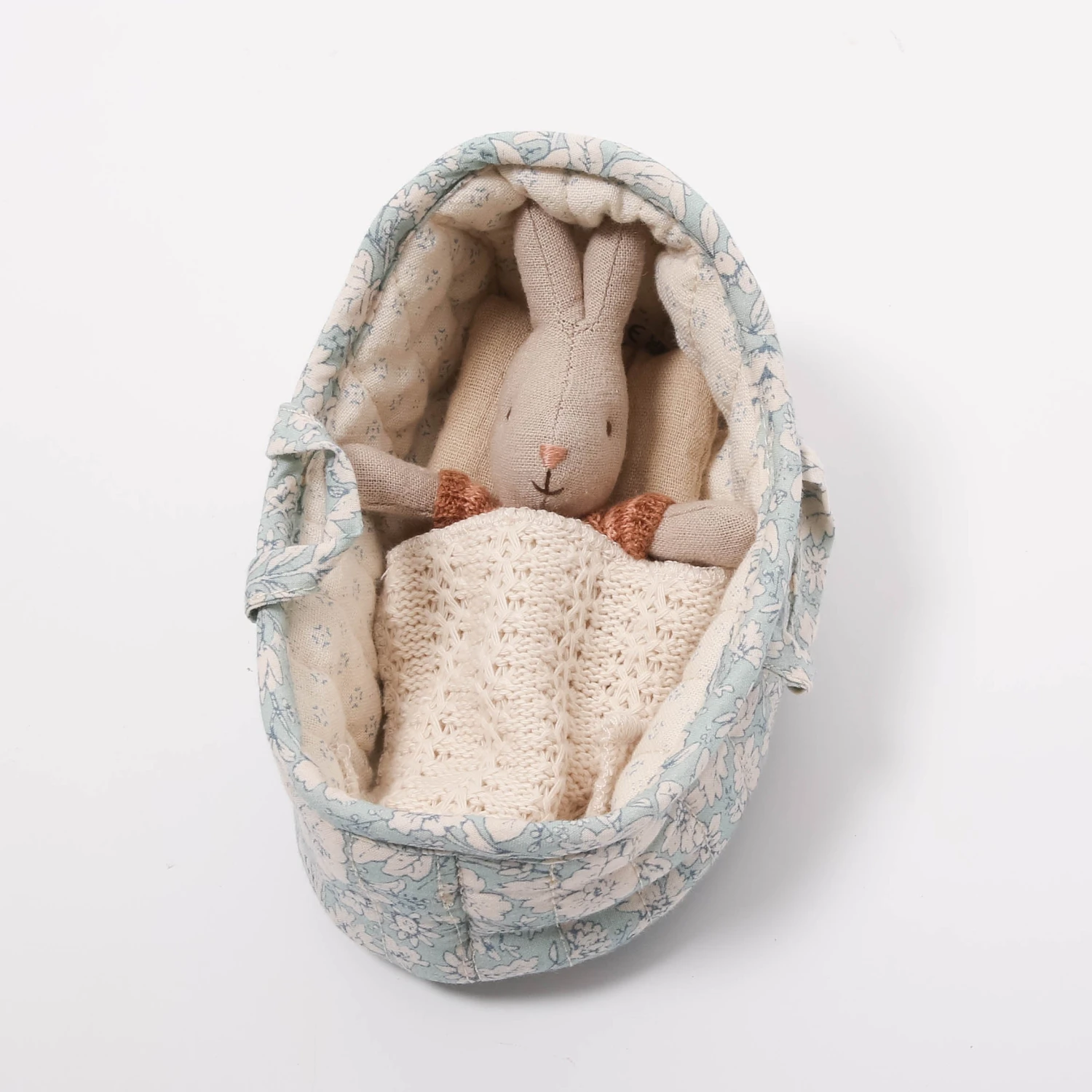 Maileg Rabbit In Carry Cot | Brown 2 Maileg Rabbit In Carry Cot | Brown - Image 2