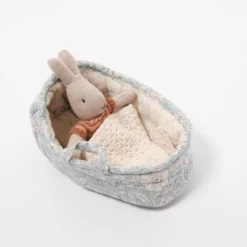 Maileg Rabbit In Carry Cot | Brown