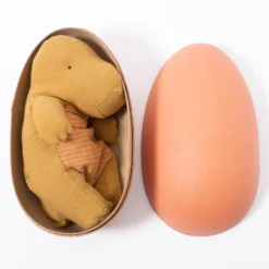 Maileg Gantosaurus In Egg Medium | Dark Ochre