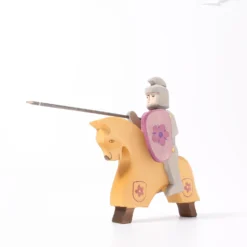 Knight Riding Red With Horse